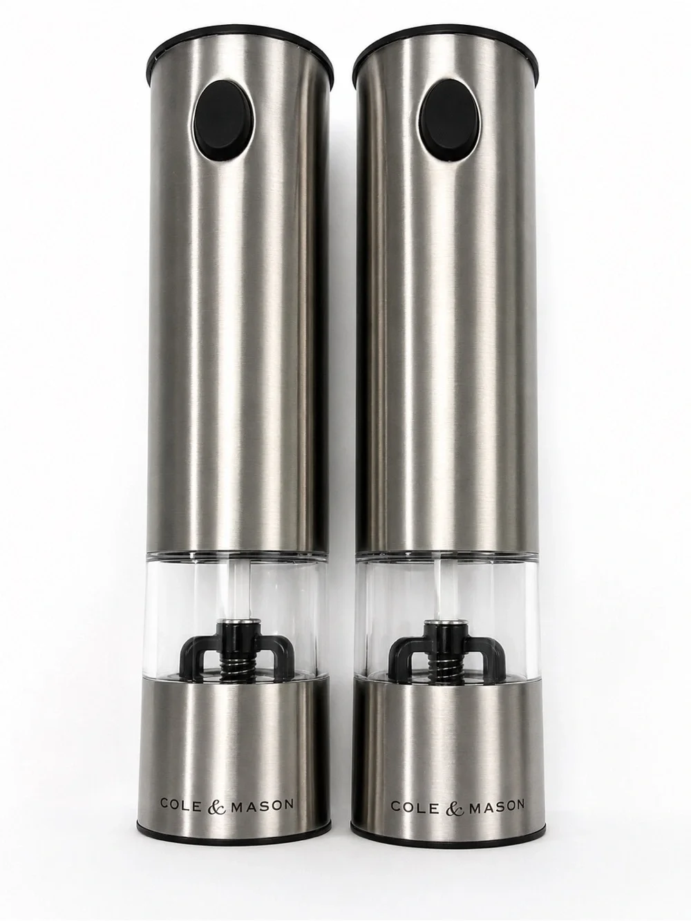 Stainless Steel Electric Salt and Pepper Mills - Set of 2 (Silver)